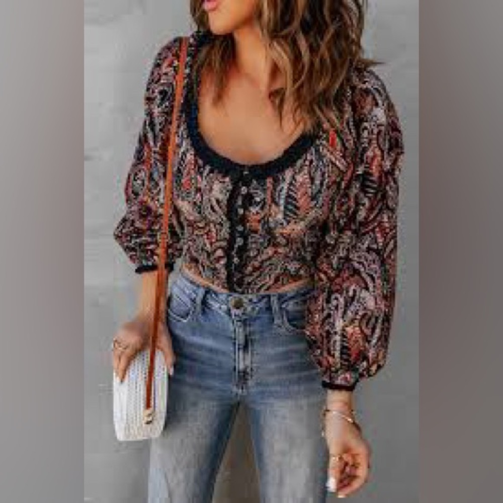 Women's Paisley Print Blouse